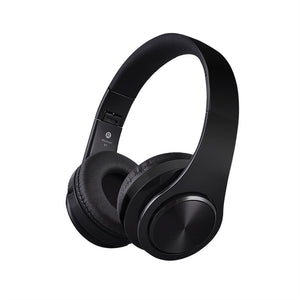 Stereo Wireless Bluetooth Headphone Over Ear Foldable Soft Protein Earmuffs with TF Slot