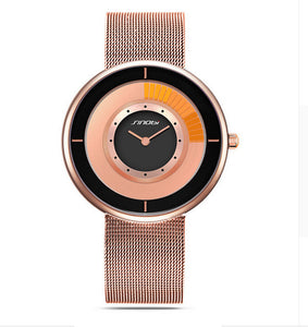 SINOBI Fashion Unique Rotating Luxury Ultra-thin Steel Watch