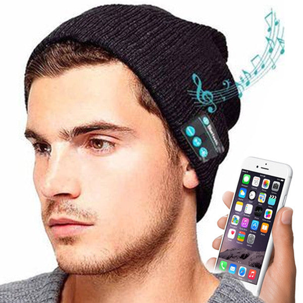 Unisex Bluetooth Beanie Headphones with Built-in Speakers & Bluetooth