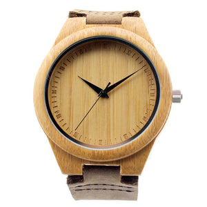 Tasteful Vintage-feel Bamboo Watch